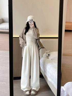 YW慵懒加绒阔腿奶油山本裤(LH)(LD)-纪念日百货168145537