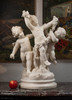 独角鹿西洋古董19世纪末20世纪初法国雕塑家Hippolyte Moreau签名创作小天使主题大理石雕塑 商品缩略图1