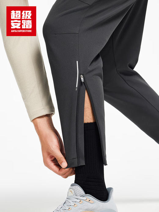 超级安踏经编加绒运动裤男子秋冬保暖长裤休闲针织裤152547303U 商品图3