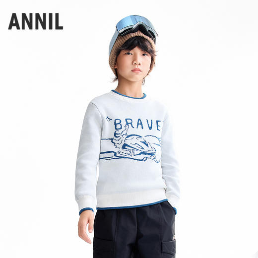 【实体店同款】男童圆领棉线衫冬季新款安奈儿童装AB544047 商品图0