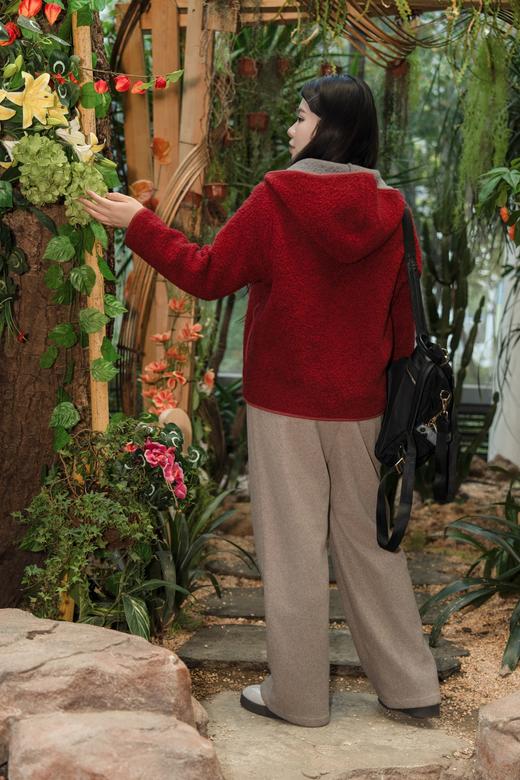 现货！24小时发货！【羊毛混纺直筒裤】松紧腰，宽松阔腿休闲裤，版型立挺显瘦，耐磨好穿不变形，浅卡其色百搭不挑人，成分：3.4%羊毛 70%聚酯纤维 15.7%再生纤维素纤维 5.8%腈纶 5.1%锦纶 商品图10