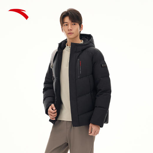 安踏六度芯冰甲羽绒丨短款连帽羽绒服男2025冬新款外套152547943N 商品图2