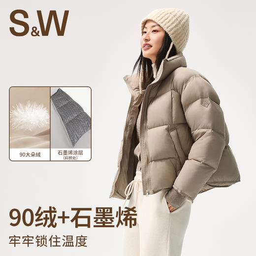 【sw速惟】立领保暖百搭时尚面包服外套短款羽绒服S5AW1504 商品图0