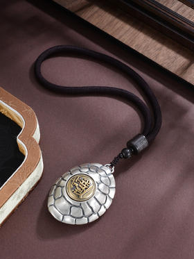 子佩集S999银【富甲寰宇】手把件【JJYS009】纯银大号龟原创作品招财进宝可转动吉言2507