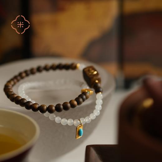 米马饰物 天然奇楠配烟紫和田玉 “石”来运转 商品图4