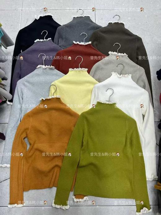 GZ甜美半高领蕾丝花边拼接针织内搭毛衣(LH)(LD)-纪念日百货168146193 商品图4