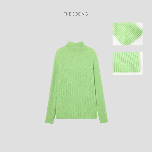 THESOONG|"邂逅温暖"蚕丝羊绒羊毛亲肤裸感坑条高领毛衣HWMY8222 商品图6