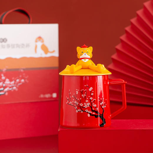 平仄x上新了·故宫 御猫说雪知春 信陶瓷杯礼盒 400mL 商品图0
