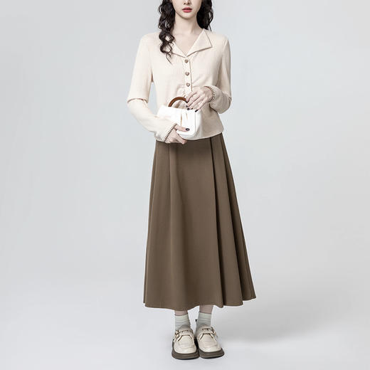 裁缝学苑AQ569V领针织开衫纸样女装新款褶皱翻领短款上衣样板 商品图4