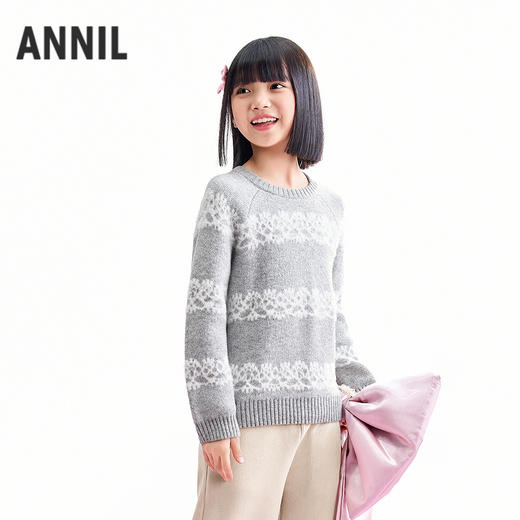 【实体店同款】女童长袖针织衫冬季新款安奈儿童装AG544067 商品图1