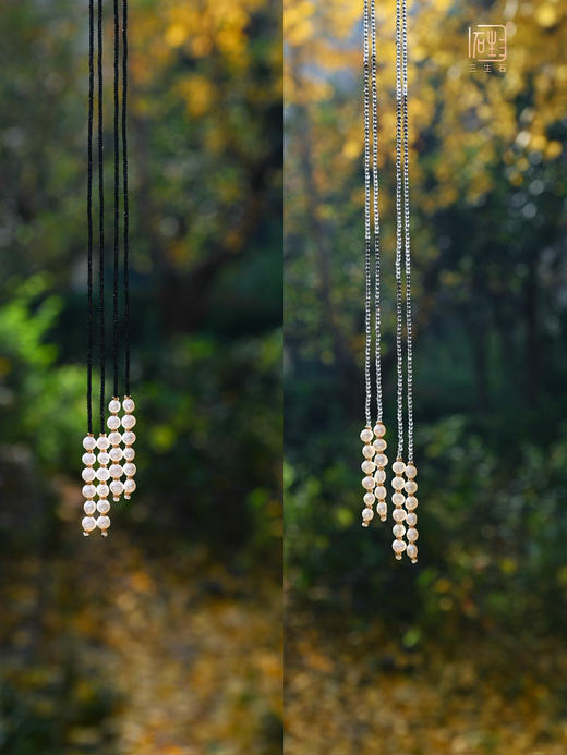 天然茶晶/尖晶石巴洛克珍珠多用设计长链 商品图0