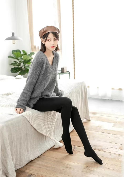 秋冬季日本女の欲望发热保暖秋冬打底裤美腿塑形保暖连裤袜220D 商品图9