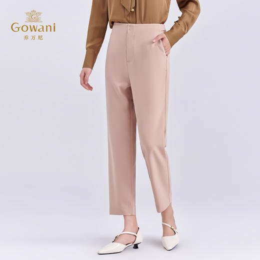 【两色可选】乔万尼新品百搭气质通勤哈伦九分裤烟管裤ED3F248 商品图2