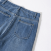 茧墨 简约复古高腰窄版加绒阔腿牛仔裤 商品缩略图4