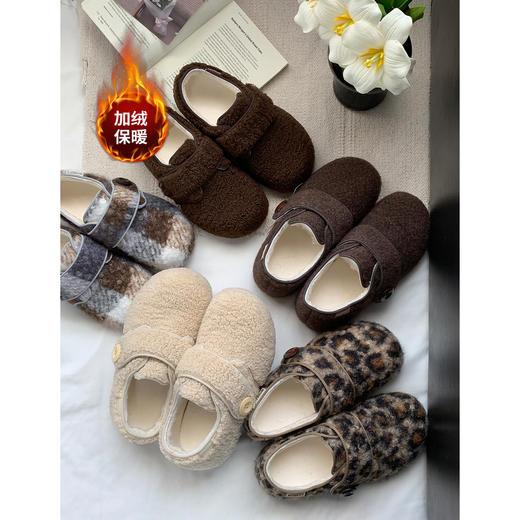 【YW】无忧购内增高加绒玛丽珍毛毛鞋女外穿冬季新勃肯鞋厚底棉鞋MIS-3768（截单后3-5天发货） 商品图0