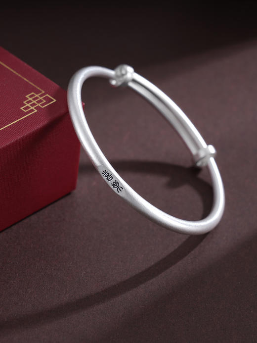 子佩集S999银【赐福纳瑞】童镯【WT000225】纯银儿童推拉2502 商品图0