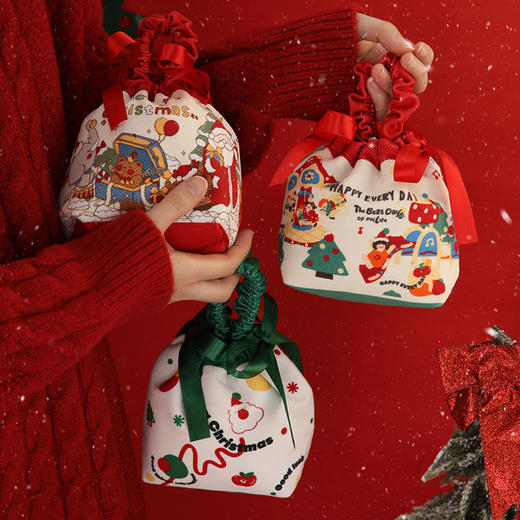 【平安夜标配】平安夜苹果盒礼盒圣诞节平安果包装盒创意小礼物圣诞袋糖果空袋子。ja 商品图1