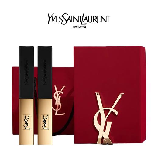 【礼盒礼袋】YSL圣罗兰浮雕口红礼盒 小金条2.2g*2支 #1966+#21  香港直邮 商品图1