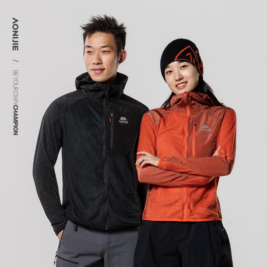 奥尼捷P绒连帽夹克超轻保暖透气夹克易打理耐造户外男女运动外套夹克 商品图0