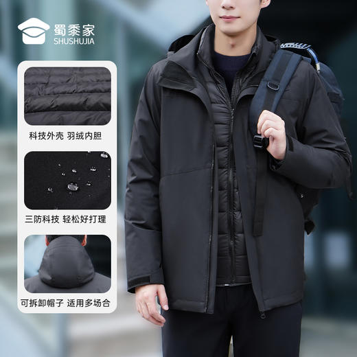 【实付满399送保温杯】【剑锋三合一风衣外套】可拆卸内胆风衣外套 加厚保暖羽绒服棉服 商品图6