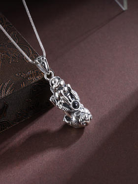 子佩集S925银【瑞兽呈祥】吊坠【FJDZ003】纯银貔貅镶嵌(不含链)2504