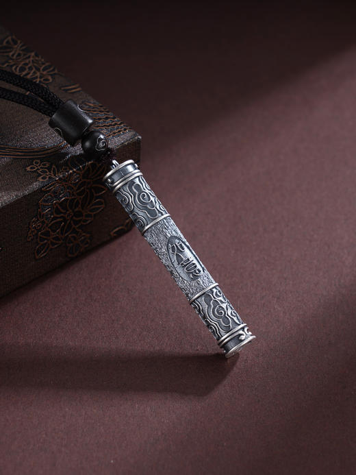 子佩集S999银【定海神针】套链纯银【E237-1】仿古可打开金箍棒项链2501 商品图2