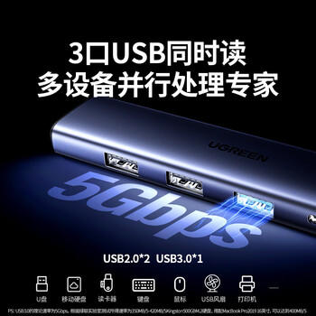 绿联Type-C扩展坞转HDMI拓展坞投屏接口转换器转接头USB适用雷电4苹果MacBook华为笔记本电脑iPad手机 商品图4