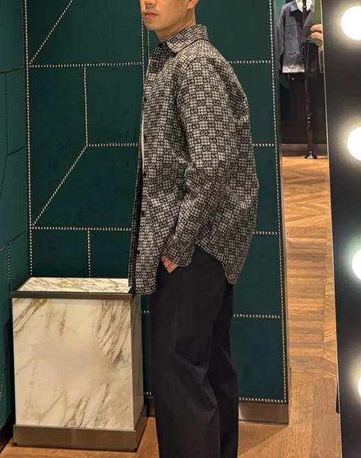 男款logo印花格子衬衫外套he012 商品图3