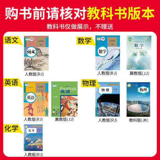 【河北专版】2025秋河北期末试卷精选语数英物理化学9年级 商品图2