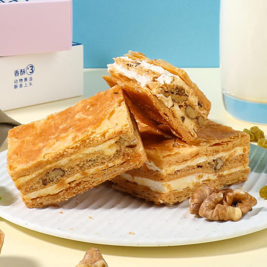雀匙拿破仑酥原味75g/酸奶提子80g（3块/盒） 商品图7