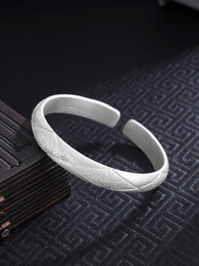 【招财福猫】子佩集S999手工银手镯原创设计【55031142】2506