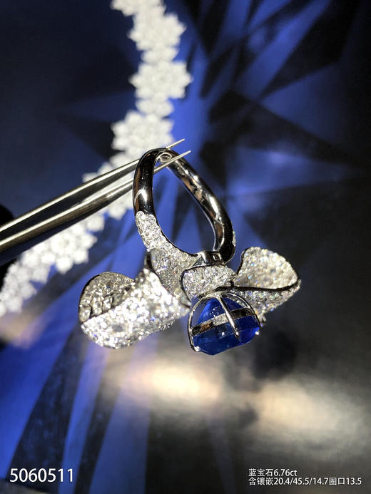 产自缅甸的蓝宝石戒指，6.76ct【5060511】具体价格微信咨询 商品图4