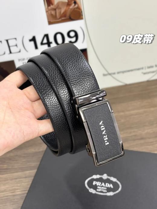 男士双扣腰带自动扣纯牛皮腰带 商品图4