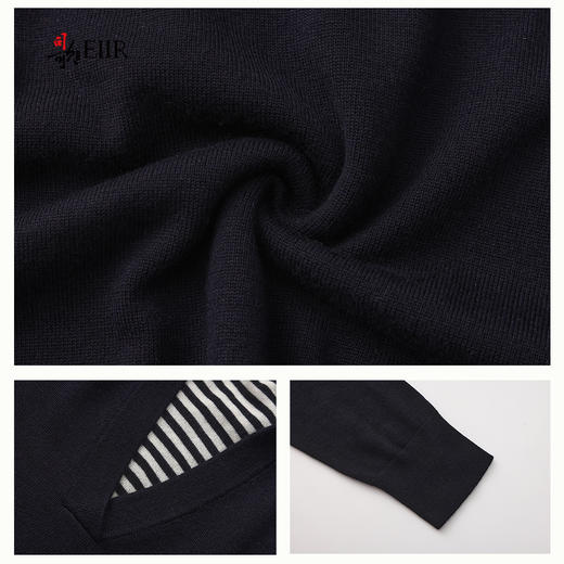 司歌羊毛假两件套头毛衣长袖女秋冬G92GC395 商品图1