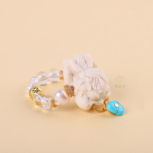 【财运亨通】白水晶飞天貔貅戒  ZX2510155 商品图2