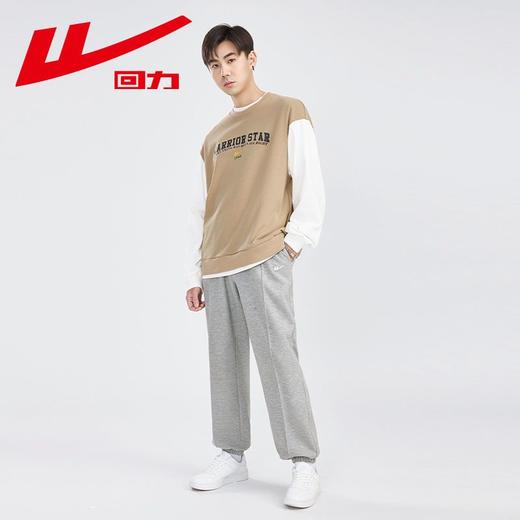 回力卫衣男2025秋季新款男士圆领套头撞色长袖宽松休闲运动上衣男 商品图5