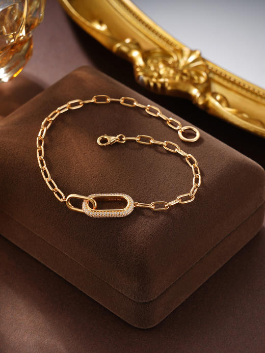 子佩集S925银【缘起扣】手链纯银【KK168C】时尚镀金2501 商品图0