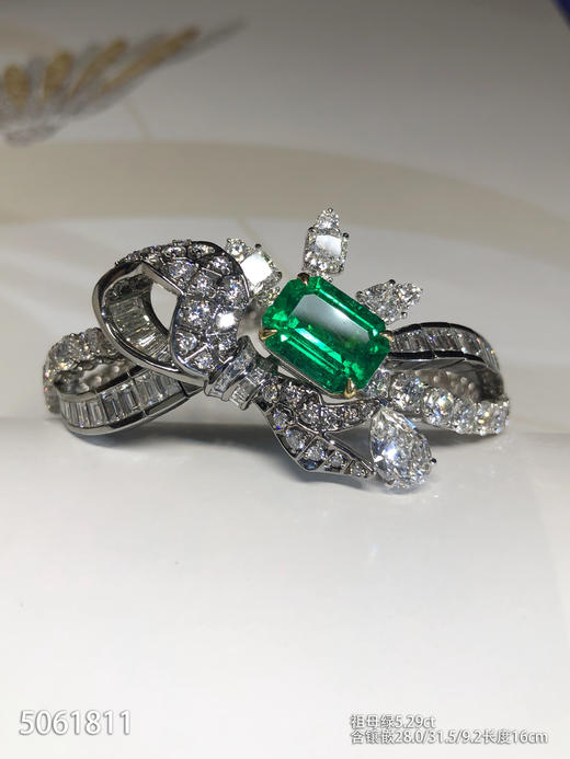 5.29ct祖母绿钻石手链，赞比亚【5061811】具体价格微信咨询 商品图5