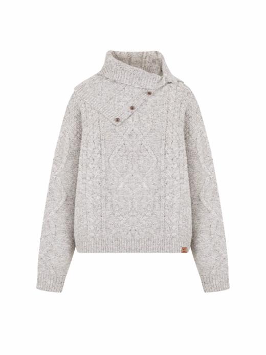 早乙女惠子saotome/STMMY14925/可拆卸围脖绞花毛衣 商品图3