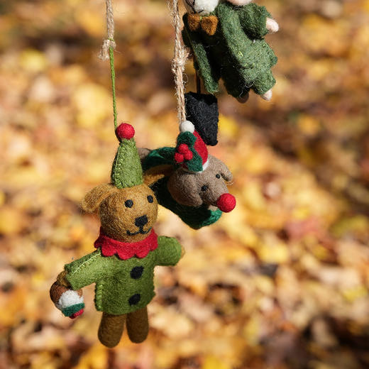 北京仓｜Felt So Good-Rudolph Dachshund Dog-圣诞毛衣腊肠小狗 羊毛毡 挂件［英国设计师］ 商品图7