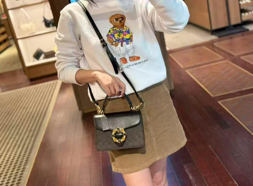 上新折扣1599￥🇺🇸直邮✈️黑棕色老花Coach新款Courtney 水晶扣方盒子包，🉑手提斜挎 商品图8