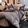 Holbe̓r秋冬高级感鎏金绒刺绣四件套牛奶绒保暖被套床单家纺床品 商品缩略图2