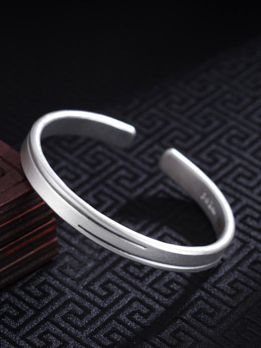 子佩集S999银【平行世界】手工银手镯原创设计纯银【55032261】2501 商品图0