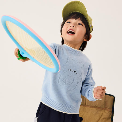 Cucutas幼童线衫CY25WIW529浅花灰/海洋蓝（90#-130#） 商品图7
