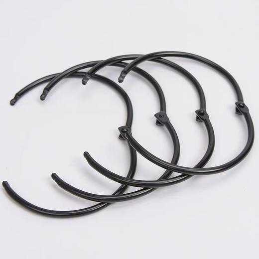 高品质黑色金属浴帘环 一包20个 60mm 商品图1