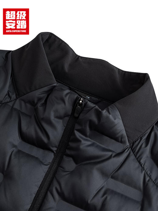 超级安踏轻薄立领羽绒服男士秋冬保暖修身弹力拼接运动夹克外套152546921U 商品图4