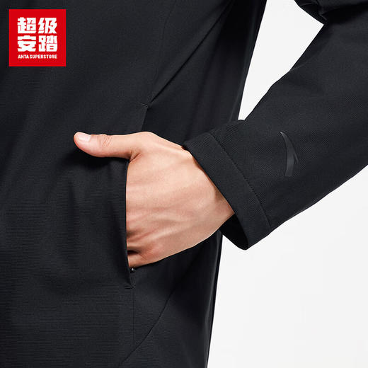 超级安踏防水加绒外套男秋冬运动训练夹克休闲连帽上衣152547604U 商品图3
