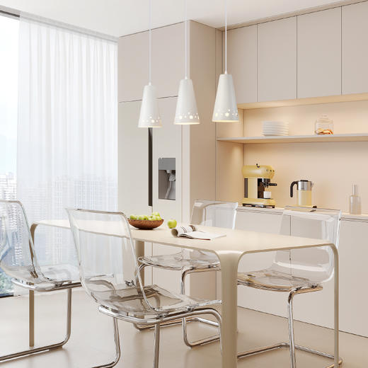 OPPLE欧普照明繁星3头奶油风餐厅吊顶 商品图3