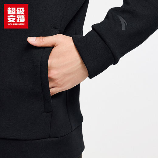 超级安踏男子经编加绒外套秋冬保暖立领运动上衣夹克152547702U 商品图3