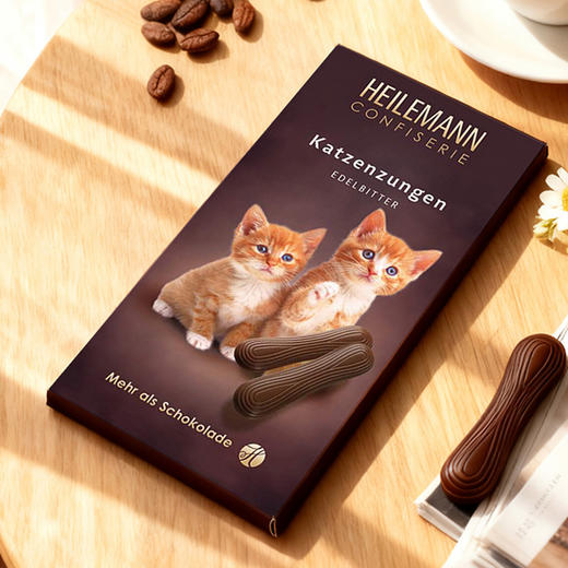 海莱曼恩猫舌形黑巧克力75g/045564  经典猫舌造型 复刻欧洲甜点文化 商品图0